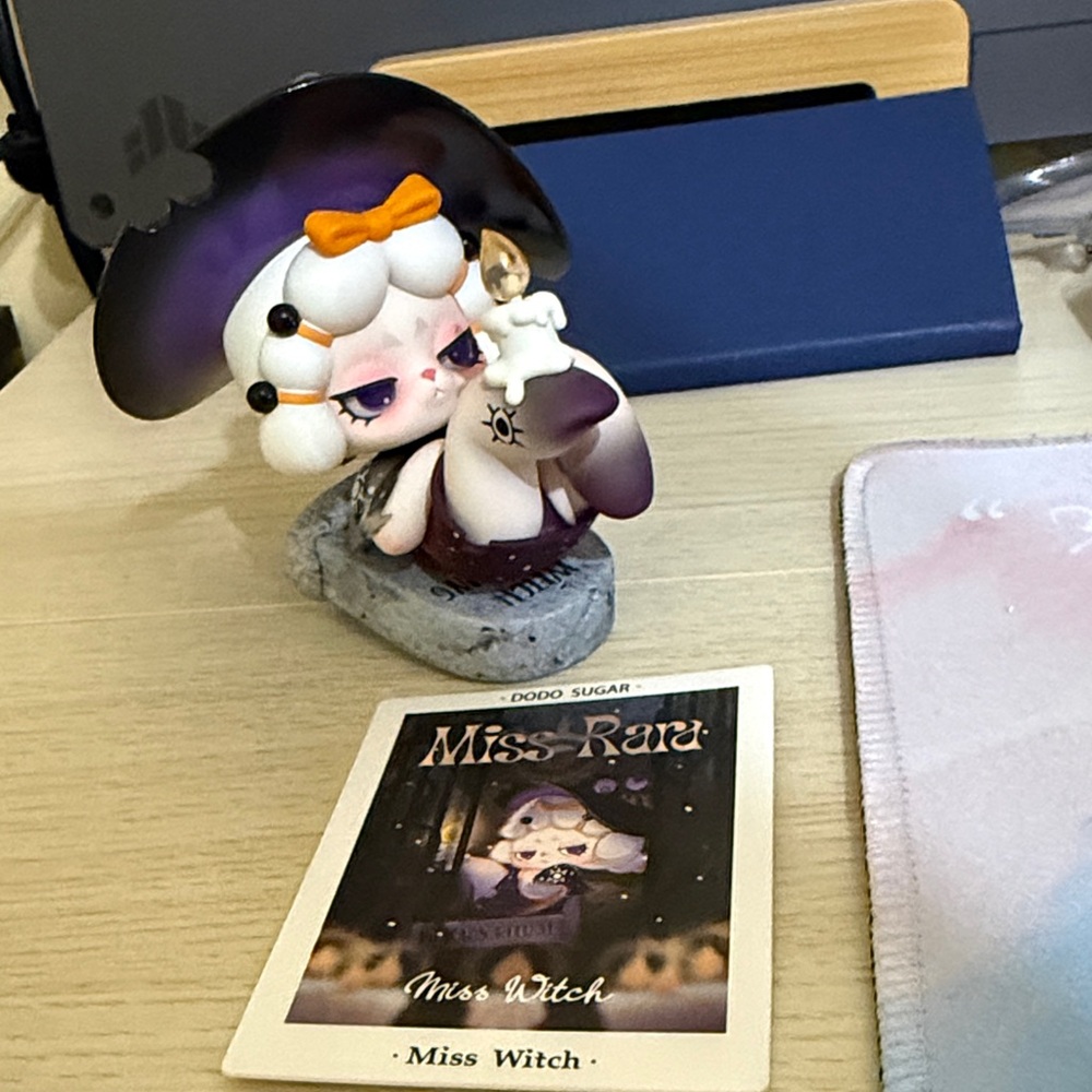 Miss Witch Figurine with Purple Hat